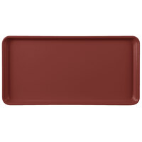 MFG Tray 335001 1247 9" x 18" Burgundy Fiberglass Supreme Display Tray