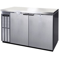 Continental Refrigerator BB50SNSSPT 50" Stainless Steel Shallow Depth Pass-Through Back Bar Refrigerator
