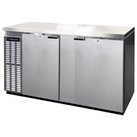 Continental Refrigerator BB69NSSPT 69" Stainless Steel Pass-Through Solid Door Back Bar Refrigerator