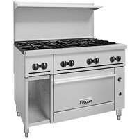 Vulcan 48S-8BN Endurance Natural Gas 8 Burner 48" Range with Standard Oven and 12" Cabinet Base - 275,000 BTU