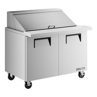 True TSSU-48-18M-B-HC 48 3/8" 2 Door Mega Top Refrigerated Sandwich Prep Table