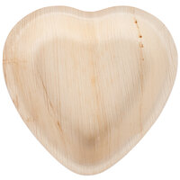 EcoChoice 6 1/2" Heart Palm Leaf Plate - 25/Pack