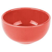 Libbey 903045005 Cantina 8 oz. Cayenne Uncarved Porcelain Bouillon Bowl - 12/Case