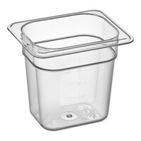 Cambro 86CW135 Camwear 1/8 Size Clear Polycarbonate Food Pan - 6" Deep