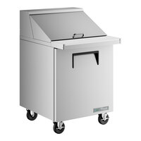 True TSSU-27-12M-C-HC 27 7/8" 1 Right Hinged Door Mega Top Refrigerated Sandwich Prep Table - Fits 4" Deep Food Pans