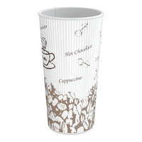 Choice 20 oz. Double Wall Bean Print Paper Hot Cup - 500/Case