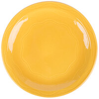 Libbey 903033010 Cantina 9" Saffron Carved Round Porcelain Plate - 12/Case