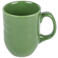 Libbey 903035004 Cantina 11 oz. Sage Carved Porcelain Mug - 12/Case