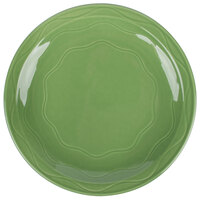 Libbey 903035002 Cantina 11 1/4" Sage Carved Round Porcelain Plate - 12/Case