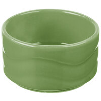 Libbey 903035600 Cantina 2 oz. Sage Carved Stacking Porcelain Bowl - 24/Case