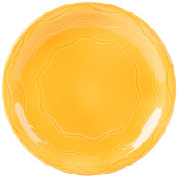 Libbey 903033011 Cantina 10 1/4" Saffron Carved Round Porcelain Plate - 12/Case