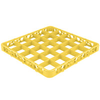 Carlisle RE25C04 OptiClean 25 Compartment Yellow Color-Coded Glass Rack Extender