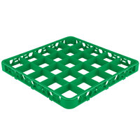 Carlisle RE25C09 OptiClean 25 Compartment Green Color-Coded Glass Rack Extender