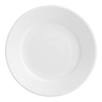 Acopa 7 1/8" Bright White Wide Rim Rolled Edge Stoneware Plate - 36/Case