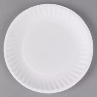 Choice 6" White Uncoated Paper Plate - 1000/Case