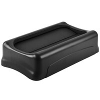 Rubbermaid FG267360BLA Slim Jim Black Drop Shot Rectangular Trash Can Lid