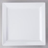 Elite Global Solutions DS99 Vogue 9" White Square Melamine Plate - 6/Case