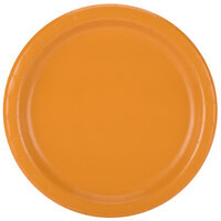 Creative Converting 323386 9" Pumpkin Spice Orange Round Paper Plate - 240/Case