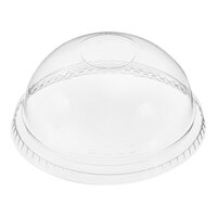 Dart DNR662 Conex Clear PET Plastic Dome Lid with No Hole - 100/Pack