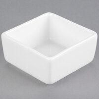 Libbey 905356010 Slenda 2.25 oz. Royal Rideau White Square Porcelain Stacking Ramekin - 36/Case