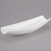 Libbey Slenda 9 3/4" x 3" Royal Rideau White Porcelain Canoe Plate - 12/Case