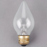 Satco S4535 60 Watt Clear Shatterproof Finish Decorative Incandescent Rough Service Light Bulb - 120V (C15)