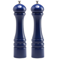 Chef Specialties 10702 Professional Series 10" Customizable Autumn Hues Cobalt Blue Pepper Mill and Salt Mill Set