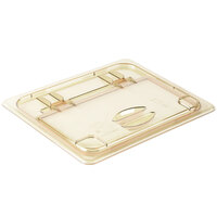 Cambro 20HPL150 H-Pan™ 1/2 Size Amber High Heat FlipLid