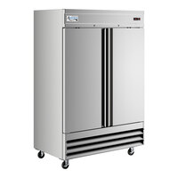 Avantco SS-2R-HC 54" Stainless Steel Solid Door Reach-In Refrigerator