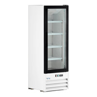 Avantco GDC-10-HC 21 5/8" White Customizable Swing Glass Door Merchandiser Refrigerator with LED Lighting