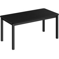 Correll 30" x 60" Black Granite Library Table - 29" Height