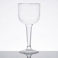 Fineline Flairware 2209 8 oz. Clear 1 Piece Plastic Wine Goblet   - 96/Case