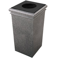 Commercial Zone 722119 StoneTec 30 Gallon Pepperstone Square Decorative Waste Receptacle with Lid