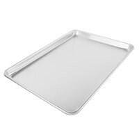 Chicago Metallic 40850 Half Size 18 Gauge 12 7/8" x 17 3/4" Wire in Rim Aluminum Sheet Pan