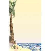 Choice 8 1/2" x 11" Menu Paper - Tropical Themed Palm Tree Design Left Insert - 100/Pack