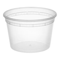 Choice Heavy Duty 16 oz. Microwavable Translucent Plastic Deli Container - 480/Case