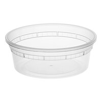 Choice Heavy Duty 8 oz. Microwavable Translucent Plastic Deli Container - 480/Case