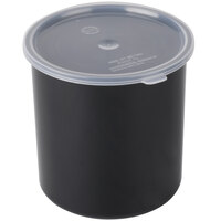 Carlisle Classic 2.7 Qt. Black Round SAN Plastic Crock with Lid