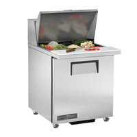 True TSSU-27-12M-B-ADA-HC LH 27 7/8" Mega Top ADA Height Refrigerated Sandwich Prep Table with Left-Hinged Door