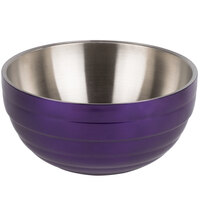 Vollrath 4659065 Double Wall Round Beehive 1.7 Qt. Serving Bowl - Passion Purple