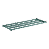 Regency 18" x 48" Green Epoxy Heavy-Duty Dunnage Shelf with Wire Mat - 800 lb. Capacity