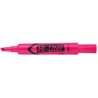 Avery® 24010 Hi-Liter® Fluorescent Pink Chisel Tip Desk Style Highlighter - 12/Pack