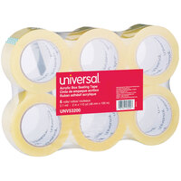 Universal One UNV53200 2" x 110 Yards Clear General Purpose Acrylic Box Sealing Tape - 6/Pack