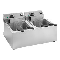 Vollrath CF2-3600DUAL 20 lb. Commercial Countertop Deep Fryer 208/240V