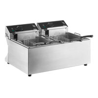Vollrath CF2-3600DUAL 20 lb. Commercial Countertop Deep Fryer 208/240V