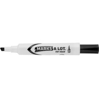 Avery® 24408 Marks-A-Lot® Black Chisel Tip Desk Style Dry Erase Marker - 12/Pack