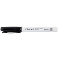 Universal UNV43671 Black Bullet Tip Pen Style Dry Erase Marker - 12/Pack