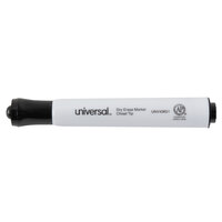 Universal UNV43651 Black Chisel Tip Desk Style Dry Erase Marker - 12/Pack