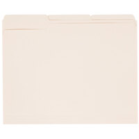 Universal UNV12113 Letter Size File Folder - Standard Height with 1/3 Cut Assorted Tab, Manila - 100/Box