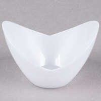 Fineline 6302-WH Tiny Temptations 3 1/2" x 2 5/8" Tiny Tureens White Plastic Bowl - 240/Case